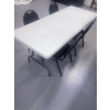 Image 2 : Portable/ Collapsible Rubbermaid Durable Table w/ Four Chairs