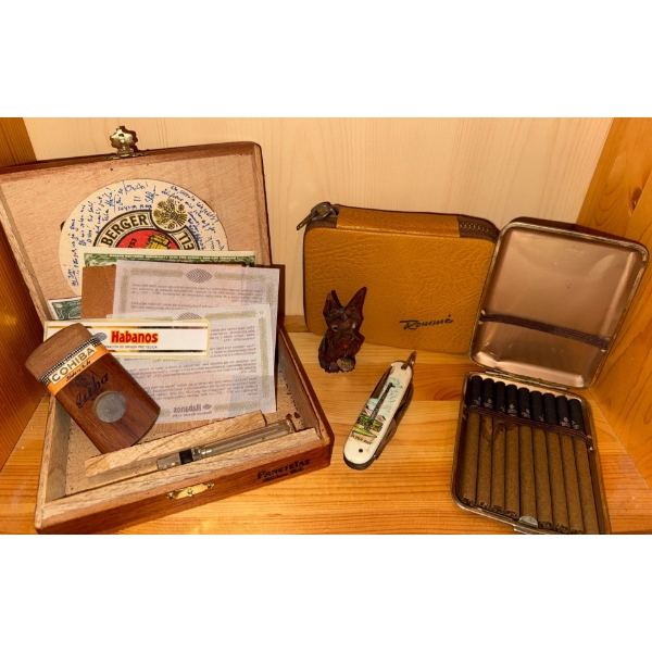 Smoker's Assortment - Cohiba Humidor Case Habanos Branded Cigar Bands & More