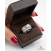 Image 4 : 19K Diamond White Gold ( 3-Piece) Engagement Ring Set  Round-Cut Solitaire Center Stone 11.83G