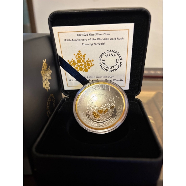 2021 $25 125th Anniversary of the Klondike Gold Rush - Pure Silver Coin