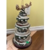 Image 3 : Santa Statue and 2 Ceramic Christmas Trees 18"