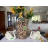 Image 1 : Ceramic Swans (2), Ceramic Vase with Silk Flowers