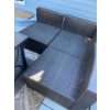 Image 5 : Outdoor Propane Gas Fire Table w/Sectional Wicker Patio Furniture 22x22x27tall