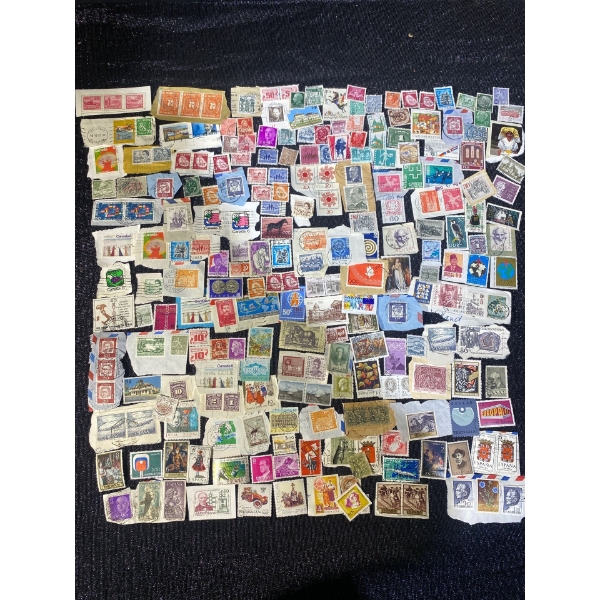 Tins of Assorted Vintage World Postage Stamps #2