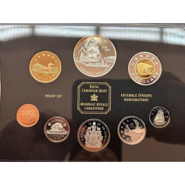 1999 Royal Canadian mint proof set 56.955 g .925 silver