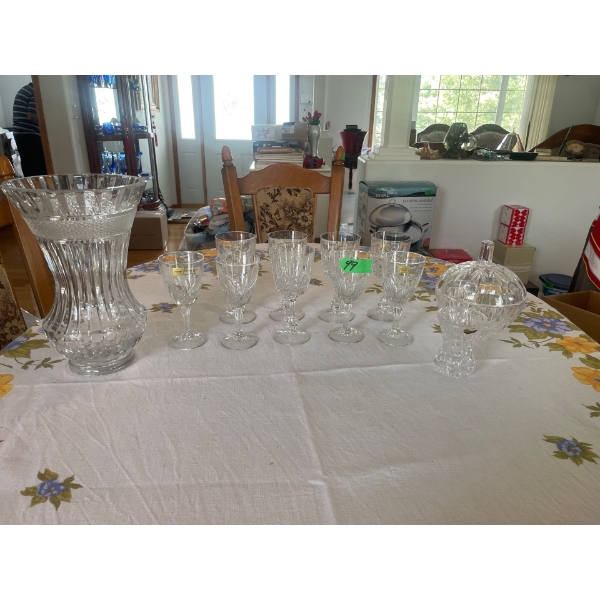 Luminarc Crystal, 9 Wine, Candy Dish, Small Vase, Large Vase