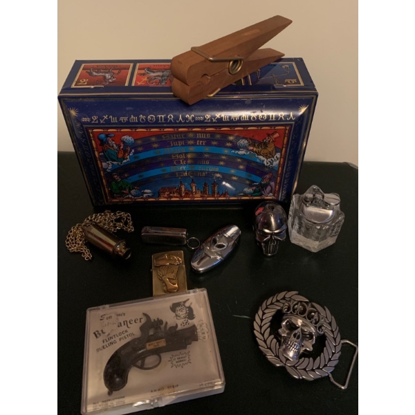 Spiritual Bad Ass Collection - Assorted Lighters Belt Buckle Zodiac Tin & More