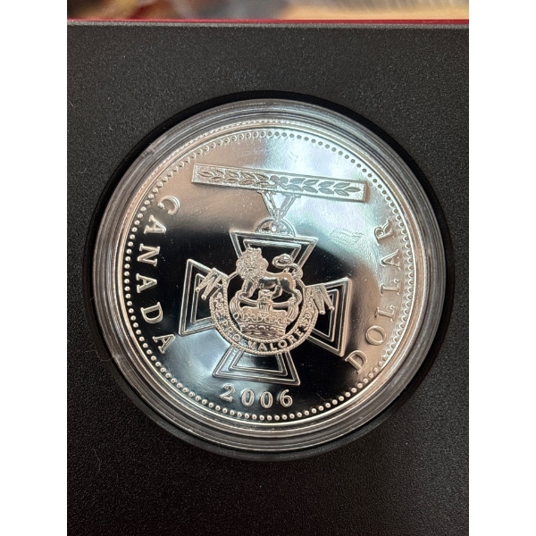 2006 $1 Victoria Cross, 150th Anniversary - Pure Silver Dollar B.U.
TECHNICAL SPECS:
Diameter: 36 mm