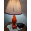 Image 4 : Nightstand 20.5 W, 16 D, 21.5 T, Ceramic Lamp 4 X4 Base, 23.5 T to Top of Finial, Sony Alarm ICF-C12