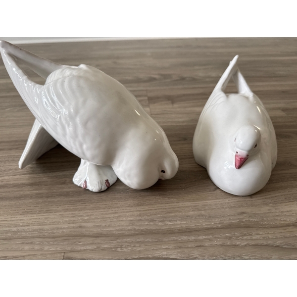 Dove Decorations, Bear in Basket, and Pillow with Tin