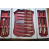 Image 2 : Regent Sheffield 19 Piece Stainless Steel Serving/ Cutting Set w/ Leaf Design and Assorted Cutlery