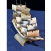Image 2 : 8 inch Ship Made Out Of Bone