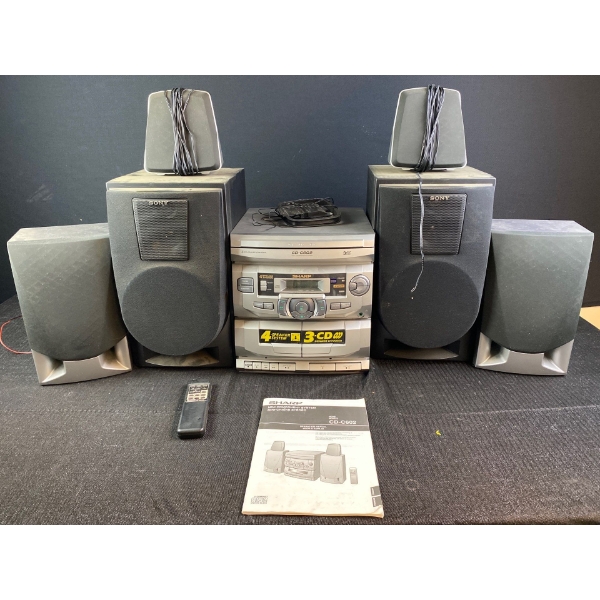 Sharp Mini Component 4 Speaker System Model No. CD-C602 