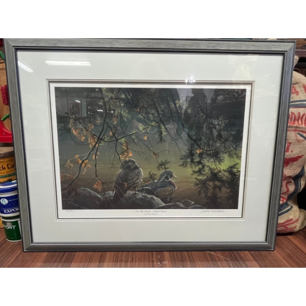 ON THE POND WOOD DUCKS BY ROBERT BATEMAN LEP DUCKS UNLIMITED