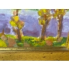 Image 3 : Judi Popham "Edmonton Skyline" Original Acrylic on Board Painting ( Measurements in Pictures)