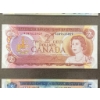 Image 5 : Framed Sequential Canadian Banknotes ($1 to $20) Featuring 1973 Series