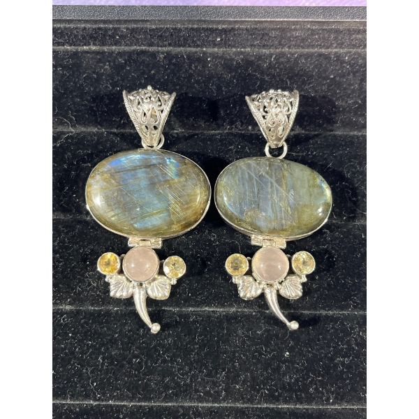 Collection of Yellow/Green Stone Pendants