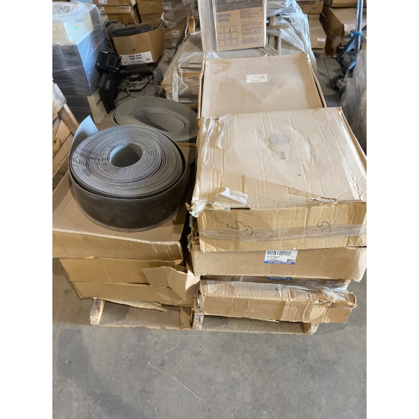 Pallet of VPI Wall Base Rolls, RC618R50, Toast Color