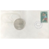 Image 1 : 1976 Day of Issue Montreal Olympic Coin & Stamp 92.5% Silver 48.6 Grams