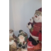 Image 8 : 7 1/2 Foot Christmas Tree, Pre-lit Mini Tree, Figurines, Ornaments, Lights, Floral Basket & more
