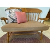 Image 4 : Country Chic Oak Spindle Bench w/ Throw Cushions 42x27x32