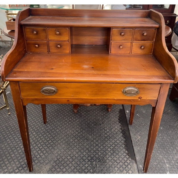 Wooden School Desk (33.5" X 19" X 40")