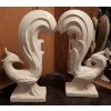 Image 2 : Porcelain Pheasant Book Ends w/ Mixed Martial Arts Book Collection