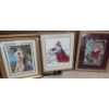Image 1 : Needlepoint Art: Woman in Pink Dress 17.5 X 21.5, Jesus 18 X 22, Boy in Red 17 X 21.5 