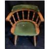 Image 1 : Lovely Vintage Green Velvet Chair - 24W, 18D, 30T 