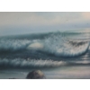 Image 2 : Painting of Seascape- Artist Bailey, 42 X 30 Framed Paint on Canvas