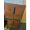 Image 1 : Wood Storage Cabinets with Metal Handles, two sizes*