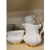 Image 3 : Elegant & Simple China, Bone w/ Gold Trim - Creamer and Sugar Dish  By Royal Albert, Karolina Poland
