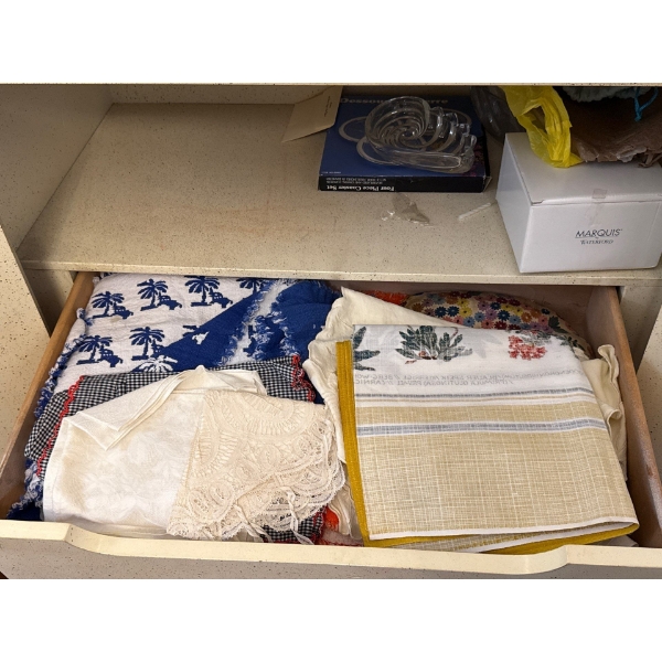 Tablecloths , Paper Plates, China, Glassware, Incense 