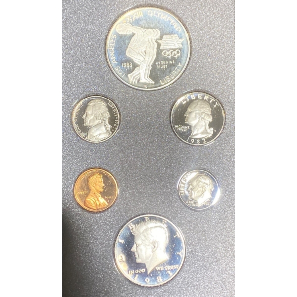 1983 United States Mint Prestige Proof Set 90% Silver Dollar 0.7734 Troy Ounces