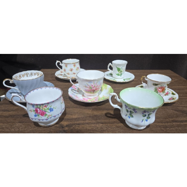 Set of Teacups w/ Saucers - Royal Albert, Hammersley, and More! 