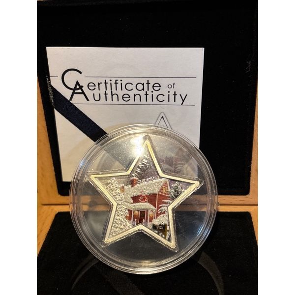 2012 $5 Merry Christmas Star - Pure Silver Coin