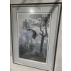 Image 2 : Numb. Print 21/950 "Shrouded Forest- Bald Eagle", Artist Daniel Smith, 32 X 43.5 Framed Under Glass 