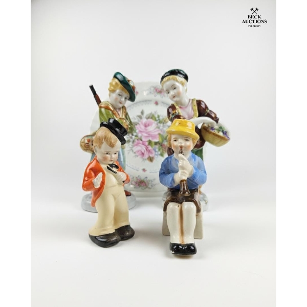  Royal Albert "Happy Birthday" Bone China Plate And Vintage Porcelain Figurines 