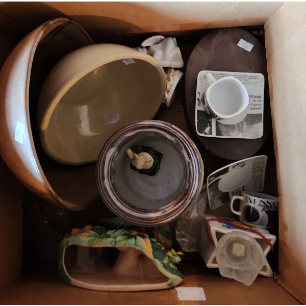 Home Decor Bowls Including: BMP Canada Pottery Bowl 10" Diameter, 8 T, Tropical Statue and More!