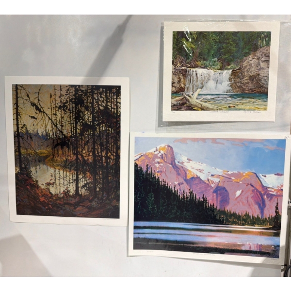 3 Limited Edition Lithograph Prints By Robert Genn, Walter J. Phillips, and Tom Thomson
