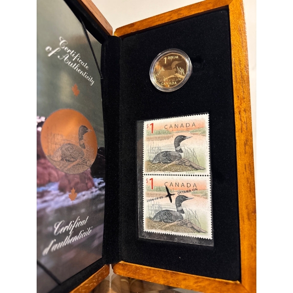 2004 $1 Elusive Loon Limited-Edition Coin & Stamp Set