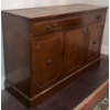Image 6 : Wood Cabinet with Three Doors and Drawer  China Hutch Sideboard