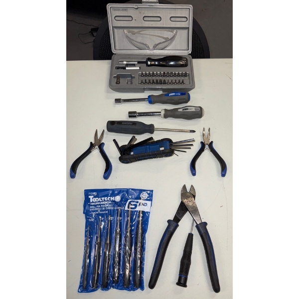 Collection of Brand New Tools-Screwdrivers, Pliers, Various Bits TOOLTEC