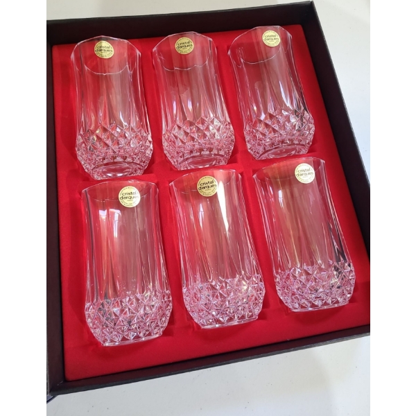 Cristal D'Arques Set of 6 Longchamp High Ball Tumblers 36 cl Size