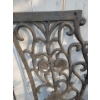 Image 2 : Dismantled Cast Iron Garden Bench w/ 3 7ft Cast Iron Trellus Panels 