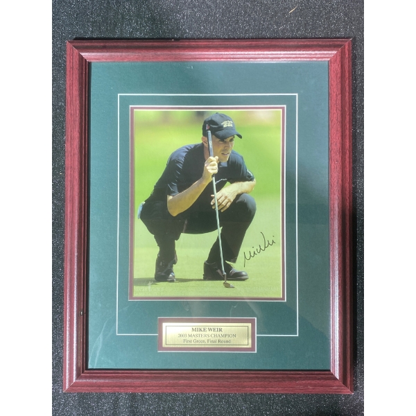 Mike Weir Signed and Framed Photo from 2003 Masters Championship