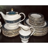 Image 4 : Royal Doulton Bone China 'Carlyle' Large Set - Teacups/Saucers, Gravy Boat, Creamer, Teapot, More