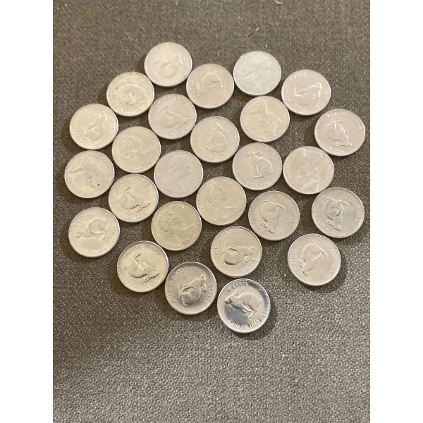 Twenty-Three Canadian 5 Cents Coins, 1867-1967 Centennial Edition