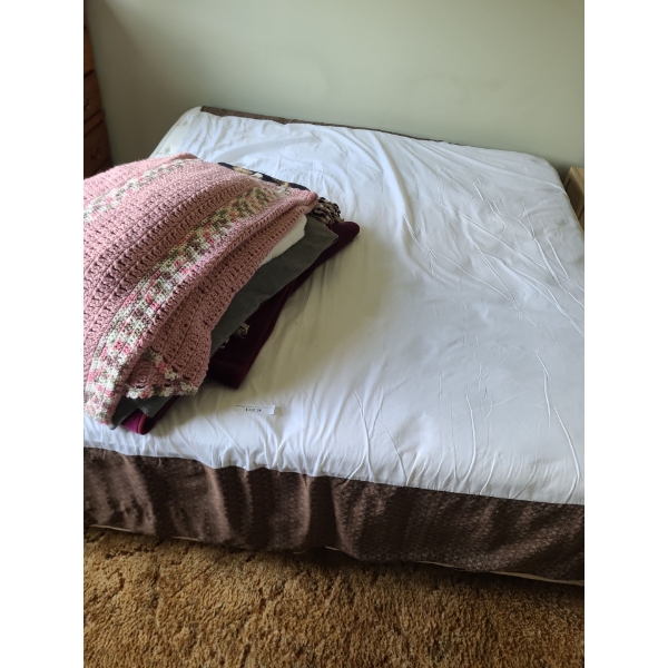 King Size Mattress (Split Box Spring) & Rails. 
