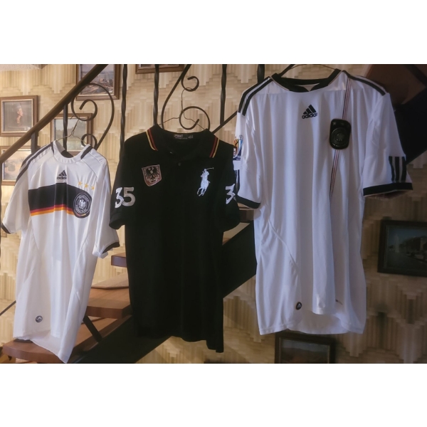 Adidas Soccer Jerseys Size XL (3); Deutscher Fussball-Bund (2)  & Ralph Lauren 'Deutschland' Polo 